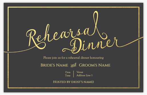 Design Preview for Rehearsal Dinner Invitations & Announcements Templates, 4.6” x 7.2” Flat