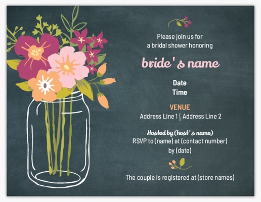 A blossoms floral gray design for Bridal Shower