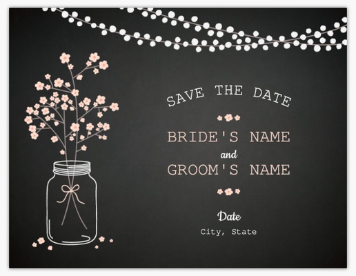A save the date chalkboard gray design for Wedding