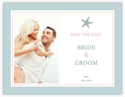 A destination save the date white gray design for Summer with 1 uploads