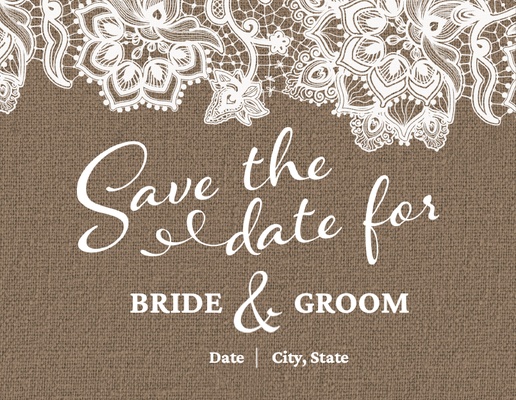 A papier fotograficzny glansowany クラフト紙 gray cream design for Save the Date