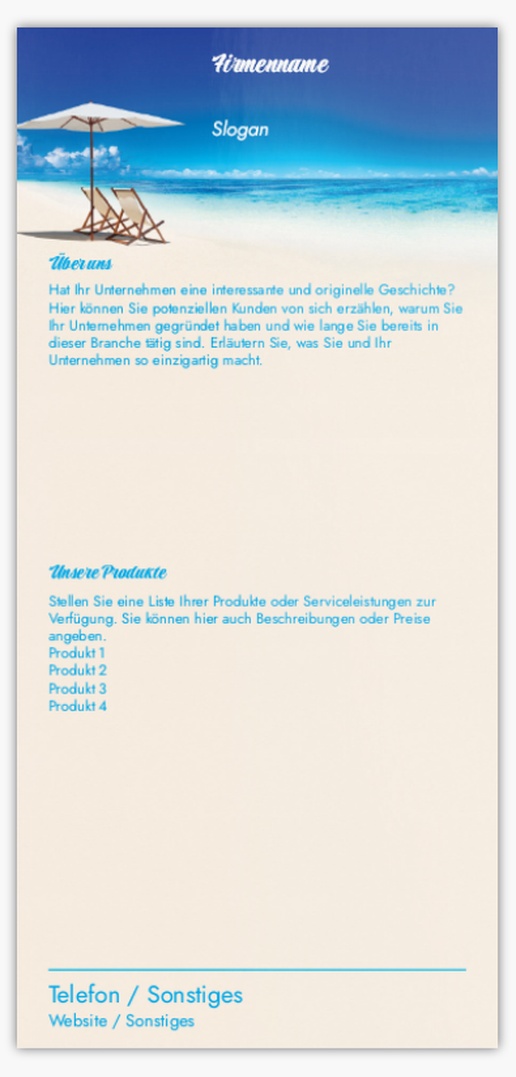 Designvorschau für Designgalerie: Postkarten Reisebüros, DIN lang (99 x 210 mm)