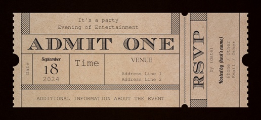 Design Preview for Design Gallery: Business Invitations & Announcements, 4" x 8" Flat