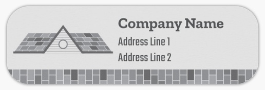 Design Preview for Design Gallery: Roofing Return Address Labels, White Paper