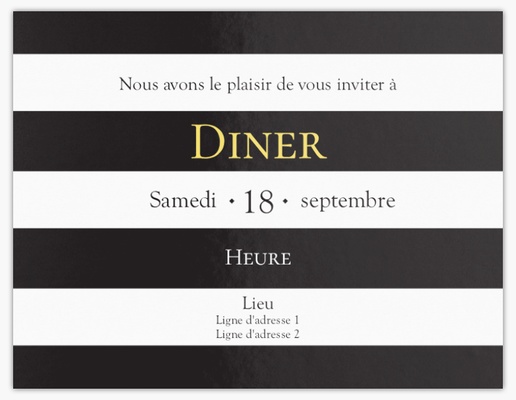Aperçu du graphisme pour Galerie de modèles : faire-part et invitations pour dîners et cocktails, Non pliées 13,9 x 10,7 cm