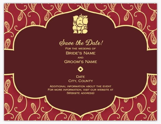 Design Preview for Destination Save the Date Cards Templates, 5.5" x 4"