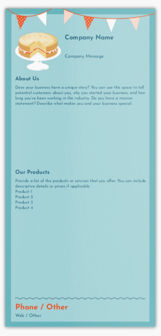 Design Preview for Design Gallery: Sweet Shops Postcards, DL (99 x 210 mm)