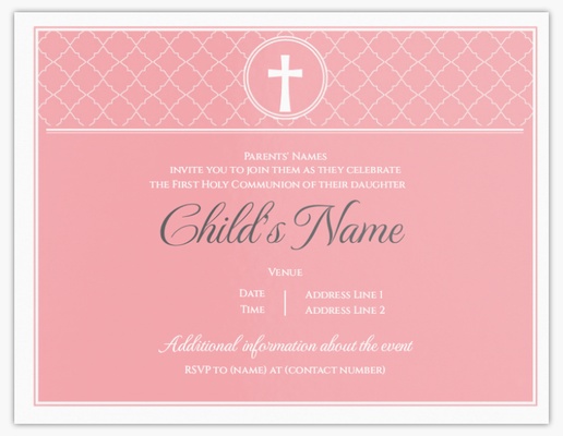 Design Preview for Design Gallery: First Communion Invitations & Announcements, Flat 13.9 x 10.7 cm
