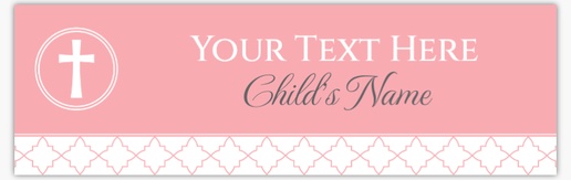 Design Preview for Baptism & Christening Vinyl Banners Templates, 2.5' x 8' Indoor vinyl Single-Sided