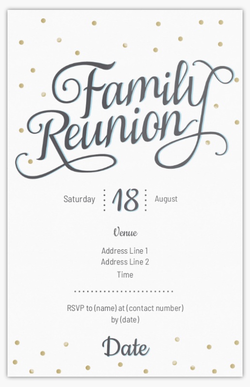 Design Preview for Invitations Templates & Designs, Flat 18.2 x 11.7 cm