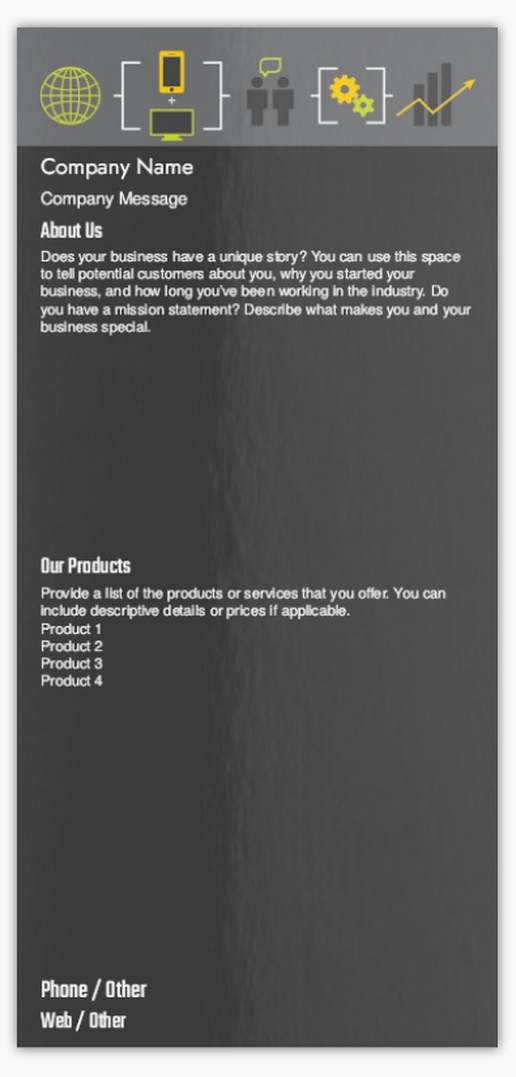 Design Preview for Design Gallery: IT Consulting Postcards, DL (99 x 210 mm)
