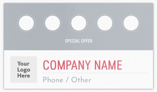 A professional conservative purple white design for Loyalty Cards with 1 uploads