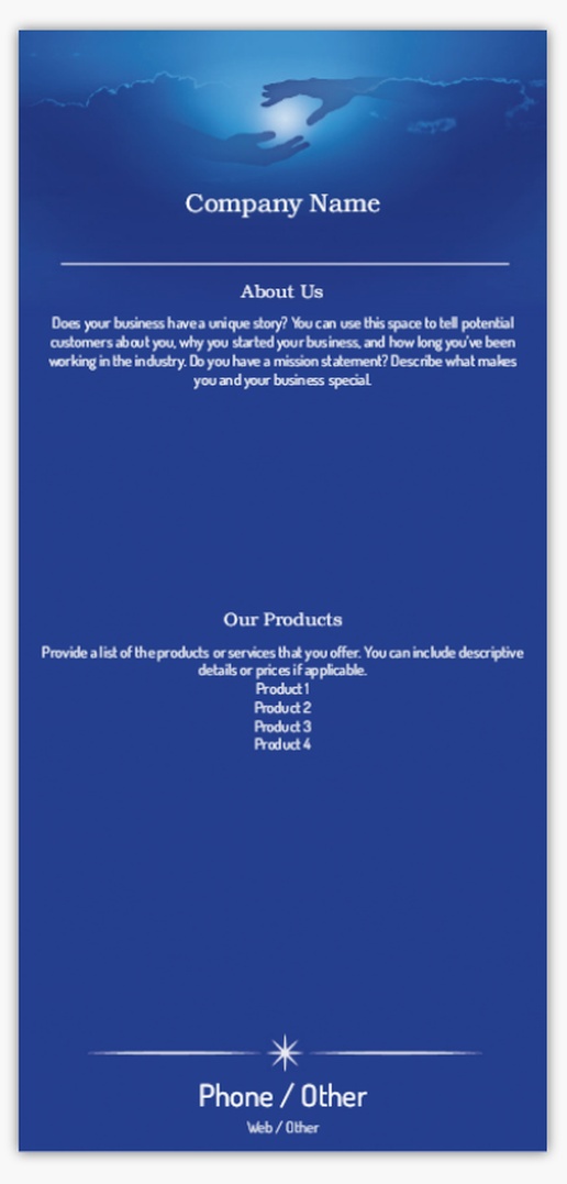 Design Preview for Templates for Religious & Spiritual Postcards , DL