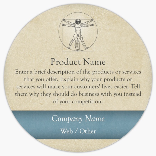 Design Preview for Health & Wellness Product Labels on Sheets Templates, 3" x 3" Circle