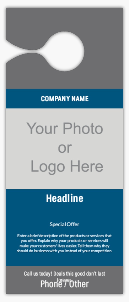 A professional photo blue gray design with 1 uploads