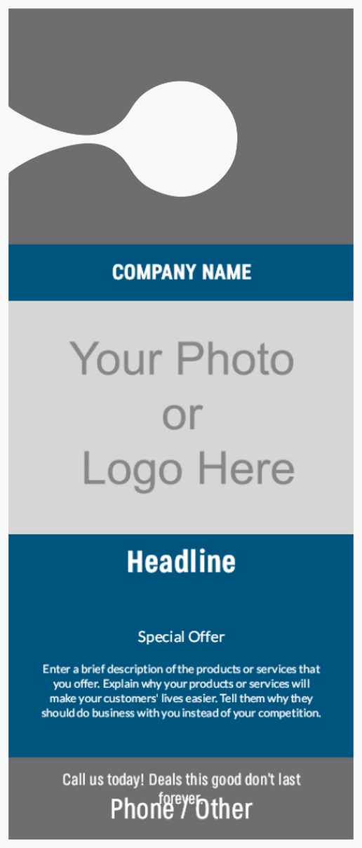 A professional photo blue gray design with 1 uploads