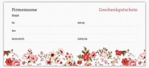 Designvorschau für Designgalerie: Gutscheinkarten Floristen