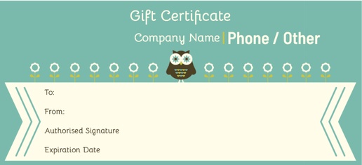 Design Preview for Design Gallery: Education & Child Care Gift Certificates