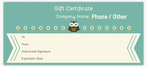 Design Preview for Design Gallery: Education & Child Care Gift Vouchers