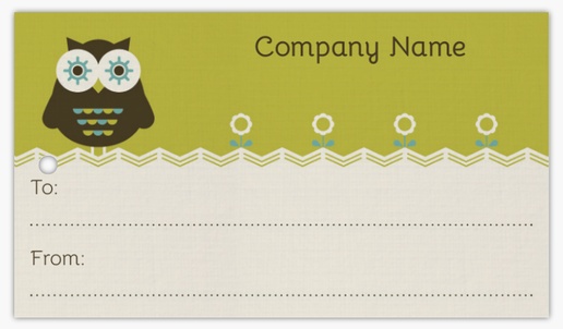 Design Preview for Design Gallery: Animals Swing Tags, 5 x 9 cm Linen