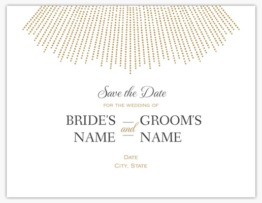 A save the date formal white cream design for Winter