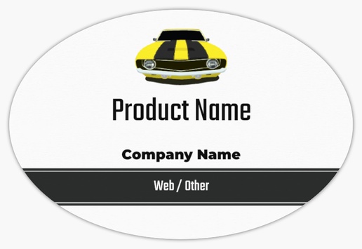 Design Preview for Design Gallery: Automotive & Transportation Product Labels on Sheets, 2" x 3" Oval