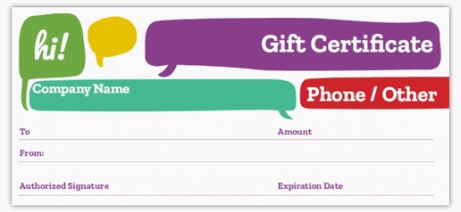 Design Preview for Design Gallery: Internet Communications Gift Vouchers