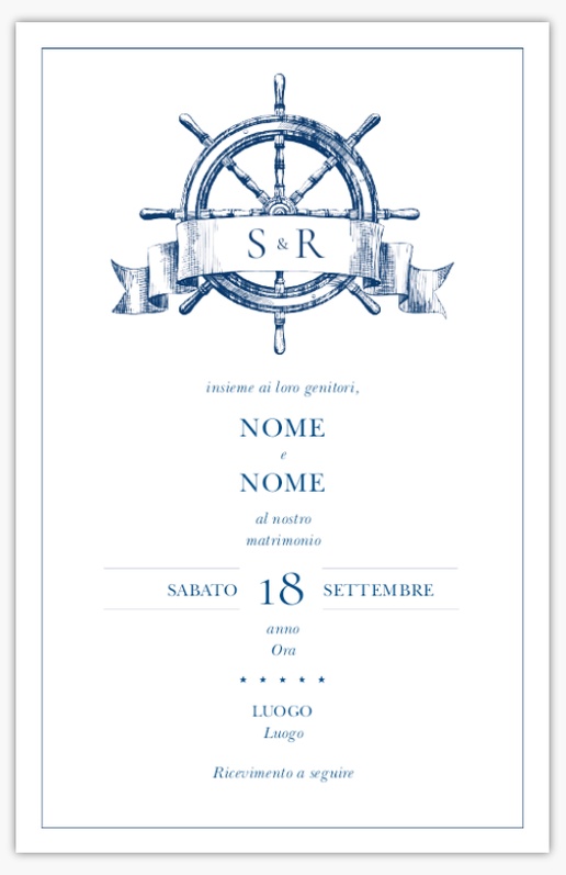 Anteprima design per Galleria di design: partecipazioni di matrimonio per nautica, Piatto 21.6 x 13.9 cm