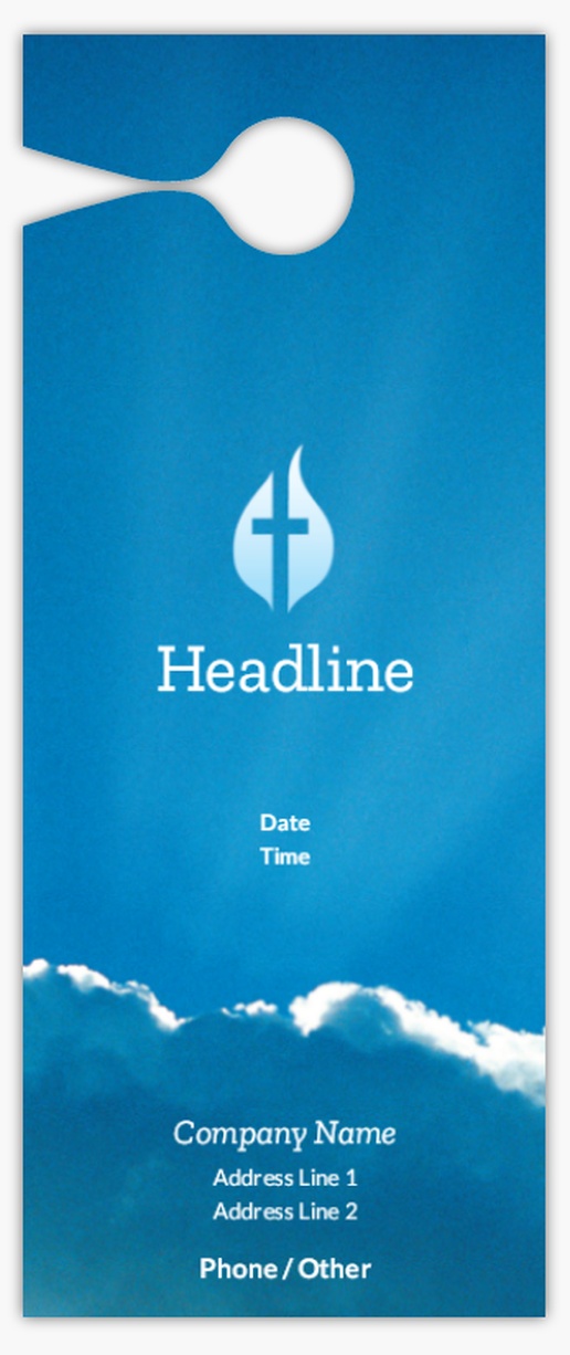 Design Preview for Religious & Spiritual Custom Door Hangers Templates, Large Door Hanger