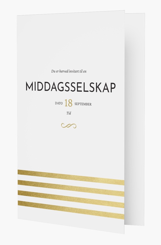 Forhåndsvisning av design for Designgalleri: Middager og drinker Invitasjoner og kort, Dobbelt 18.2 x 11.7 cm