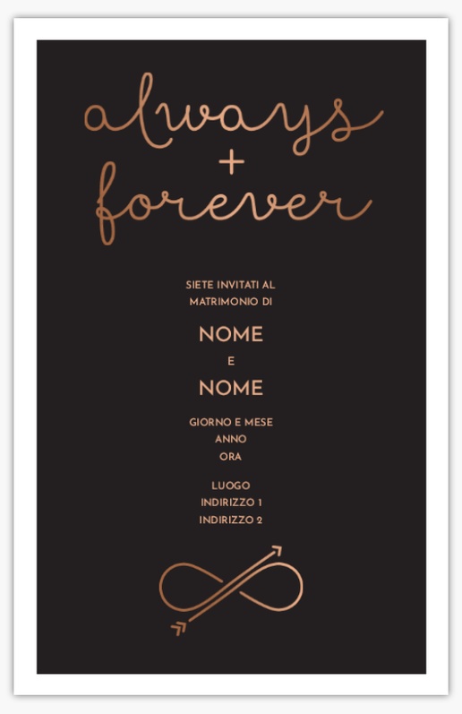 Anteprima design per Galleria di design: partecipazioni di matrimonio per tipografico, Piatto 18.2 x 11.7 cm