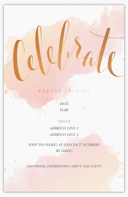Design Preview for Birthday Invitation templates, Flat 18.2 x 11.7 cm