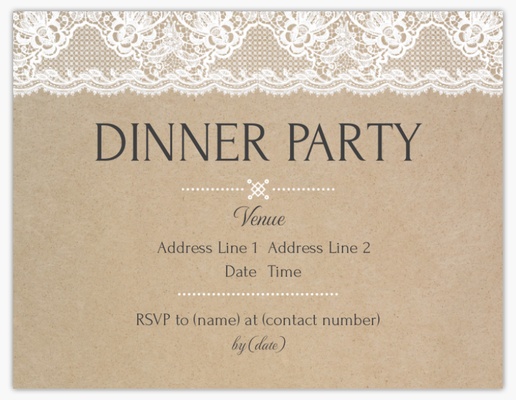 Design Preview for Rehearsal Dinner Invitations & Announcements Templates, 5.5" x 4" Flat