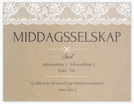 Forhåndsvisning av design for Designgalleri: Middager og drinker Invitasjoner og kort, Ensidig 14 x 10,1 cm