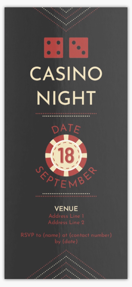 Design Preview for Design Gallery: Theme Party Invitations & Announcements, Flat 21 x 9.5 cm