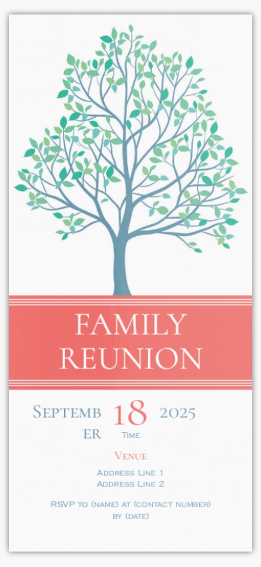 Design Preview for Design Gallery: Family Reunion Invitations & Announcements, Flat 21 x 9.5 cm