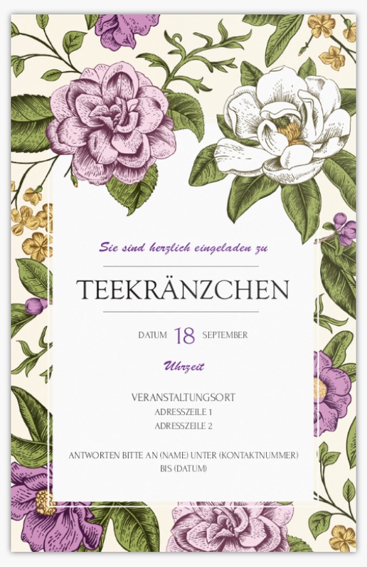 Designvorschau für Geburtstagseinladungen (Erwachsene), Flach 18.2 x 11.7 cm