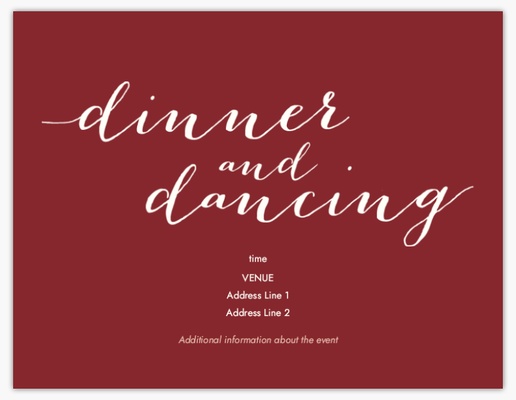 A dinner and dancing reception red pink design for Events