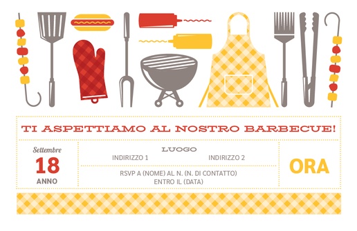 Anteprima design per Galleria di design: inviti e biglietti per barbecue & picnic, Piatto 18.2 x 11.7 cm
