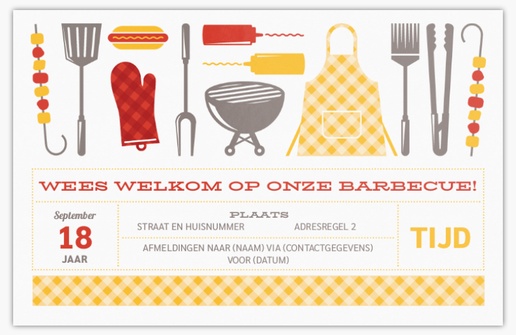 Voorvertoning ontwerp voor Ontwerpgalerij: Barbecue en picnick Kaarten en uitnodigingen, Ongevouwen 18.2 x 11.7 cm