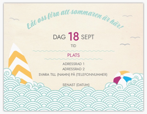Förhandsgranskning av design för Designgalleri: Grillfest & picknick Inbjudningskort, Enkelt 13,9 x 10,7 cm