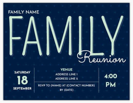 Design Preview for Family Reunion Invitations & Announcements Templates, 5.5" x 4" Flat