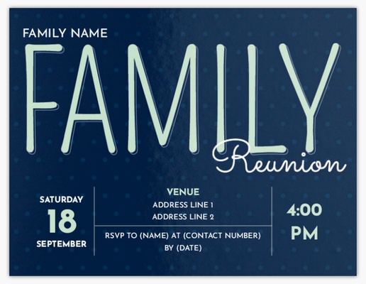 Design Preview for Design Gallery: Family Reunion Invitations & Announcements, Flat 13.9 x 10.7 cm