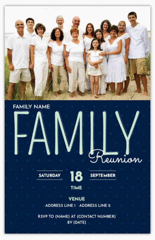 Design Preview for Family Reunion Invitations & Announcements Templates, 4.6” x 7.2” Flat
