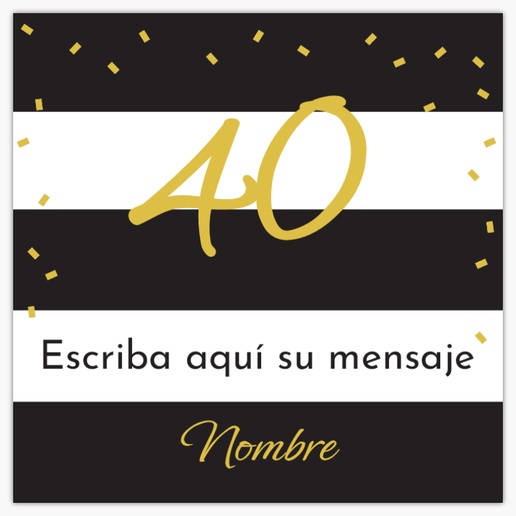 Un 50º 60º diseño negro amarillo para Eventos