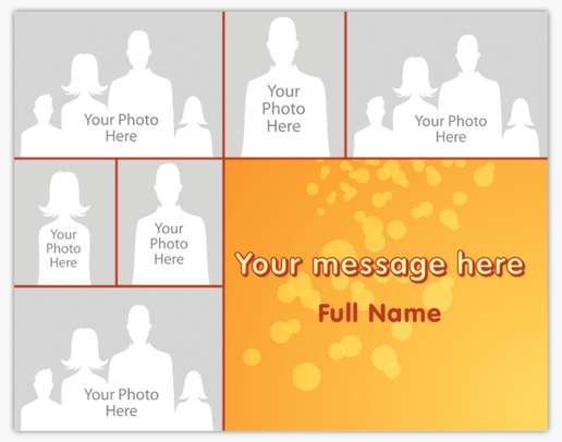 A 3 picture bubble orange design for Events with 6 uploads