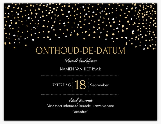 Voorvertoning ontwerp voor Ontwerpgalerij: Elegant Save-the-date kaarten, 13,9 x 10,7 cm