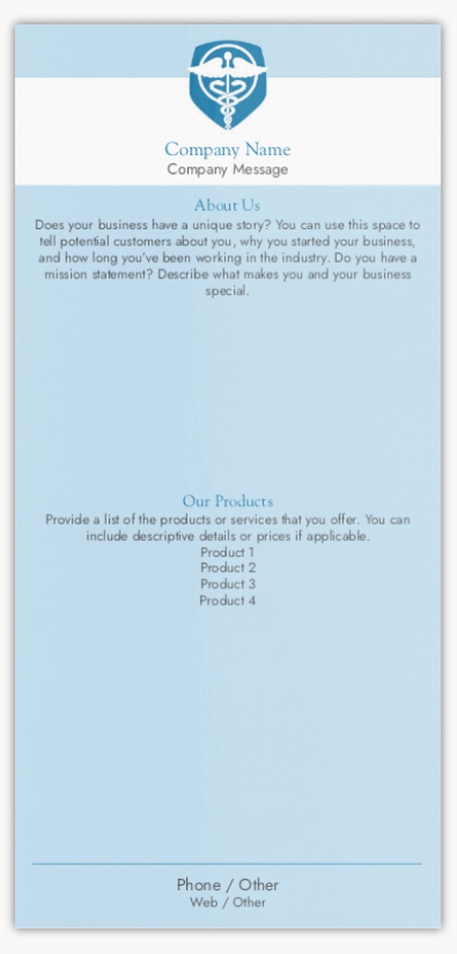 Design Preview for Design Gallery: Medical Equipment & Pharmaceuticals Postcards, DL (99 x 210 mm)