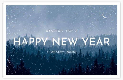 A forest nature white blue design for New Year