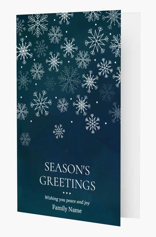 A winter snowflakes blue gray design for Greeting